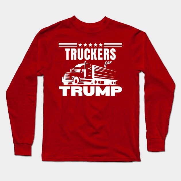 Truckers For Trump Long Sleeve T-Shirt by Etopix